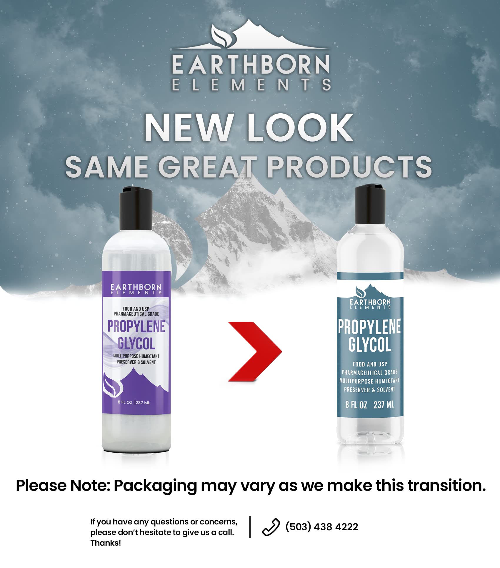 Earthborn Elements Propylene Glycol resealable packaging