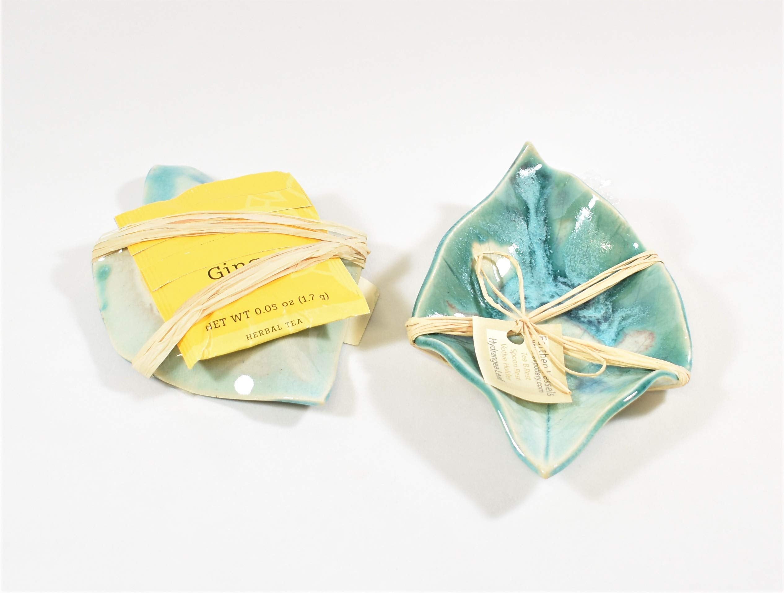 Earthen Vessels Pottery tea bag coaster set of 3