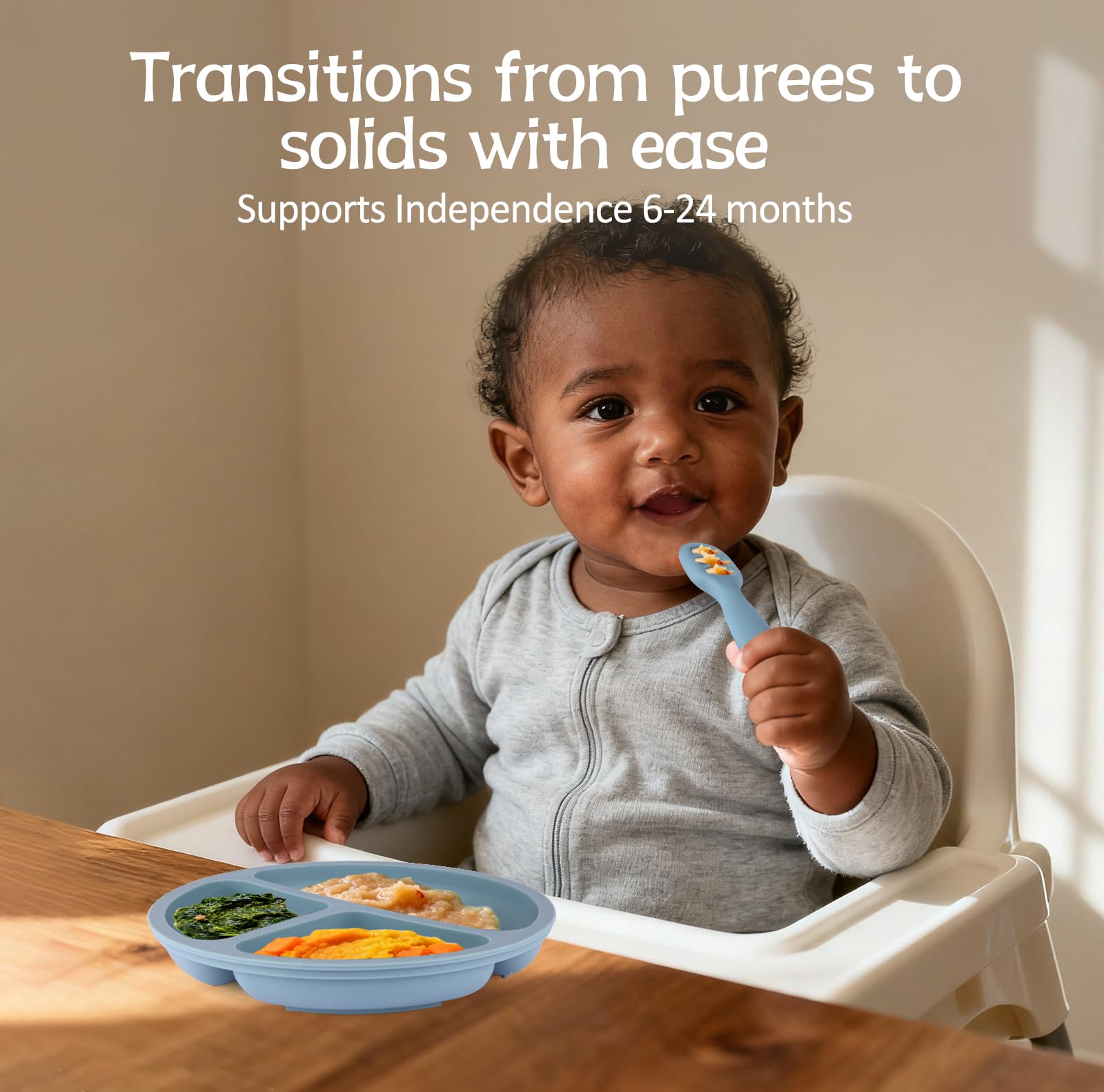 Eascrozn baby spoons set ideal for purées and soft solids