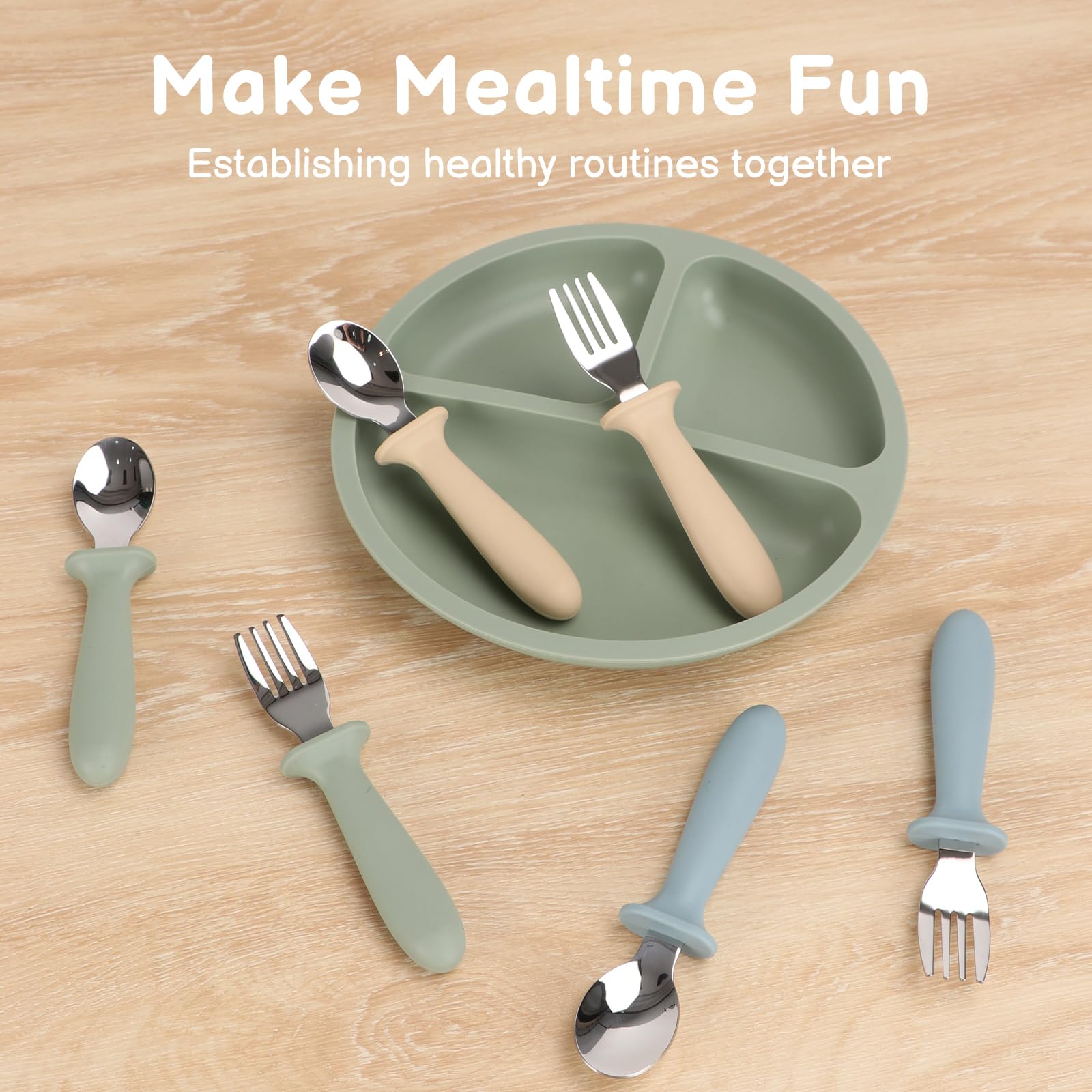 Child-friendly grip utensils for small hands by Eascrozn