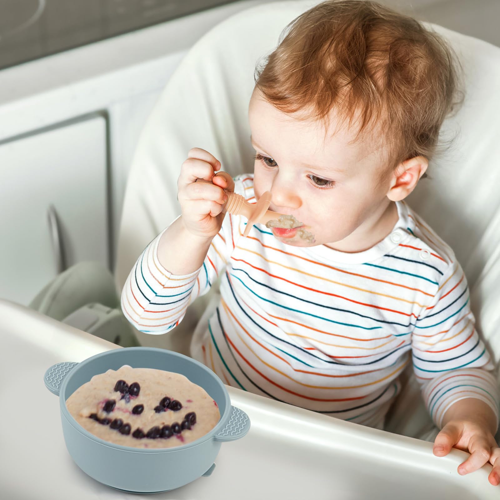 Eascrozn silicone baby forks six pack utensils