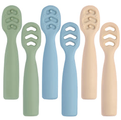 Eascrozn silicone baby spoons 6 pack for self feeding