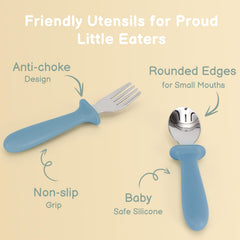 18/8 stainless steel and food-grade silicone utensils by Eascrozn