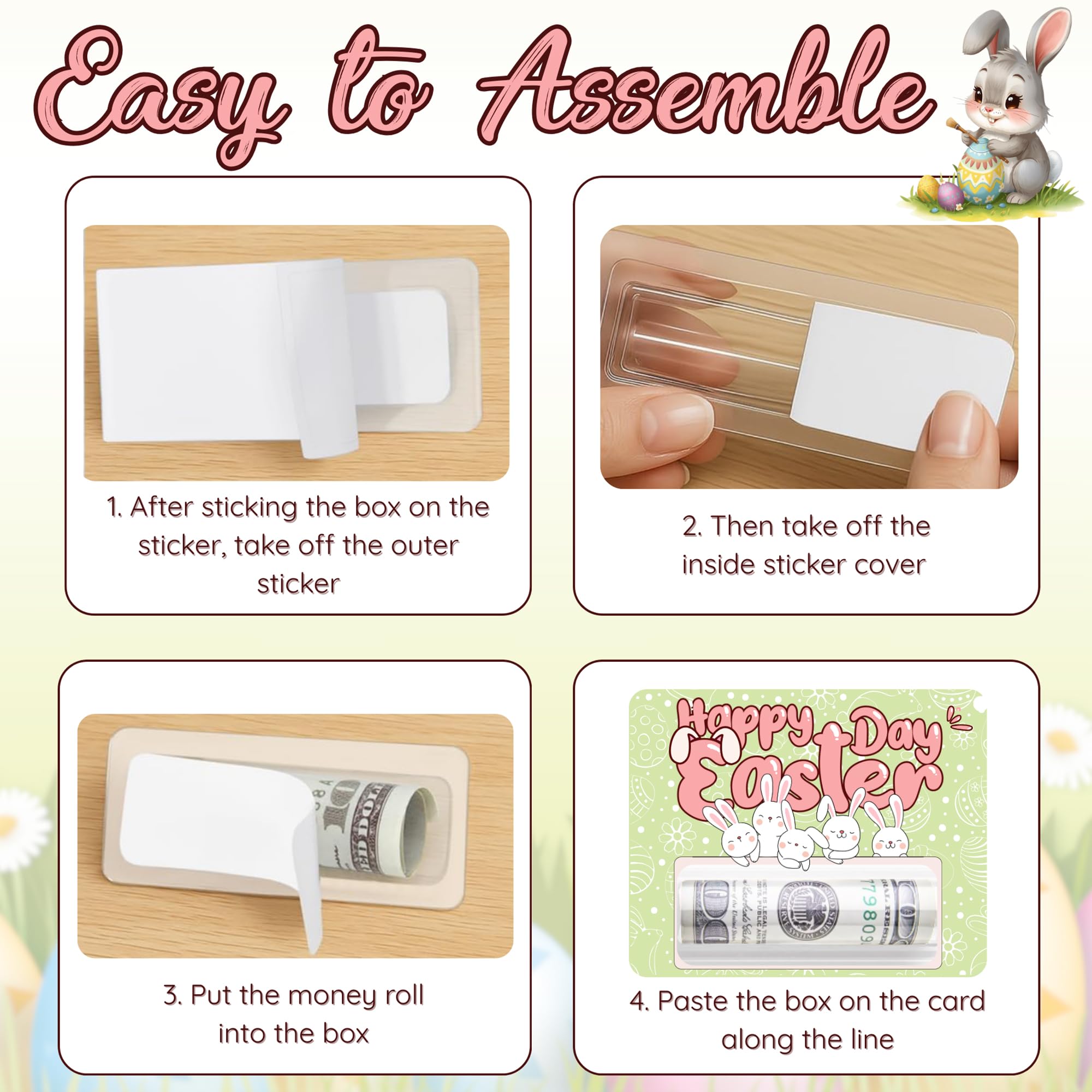 Clear plastic sleeve for cash gift card protection