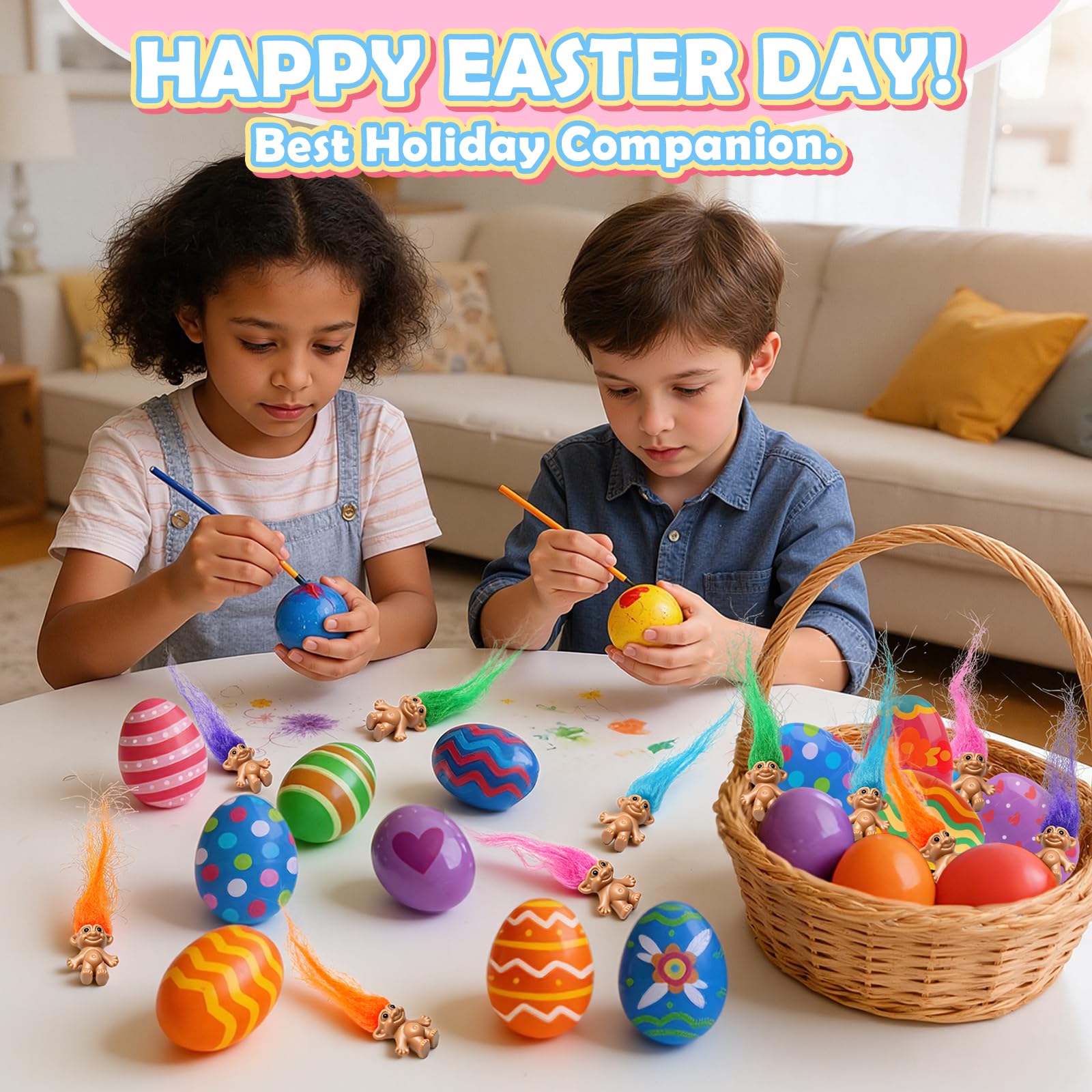 carefully packaged easter eggs ready for gifting and events