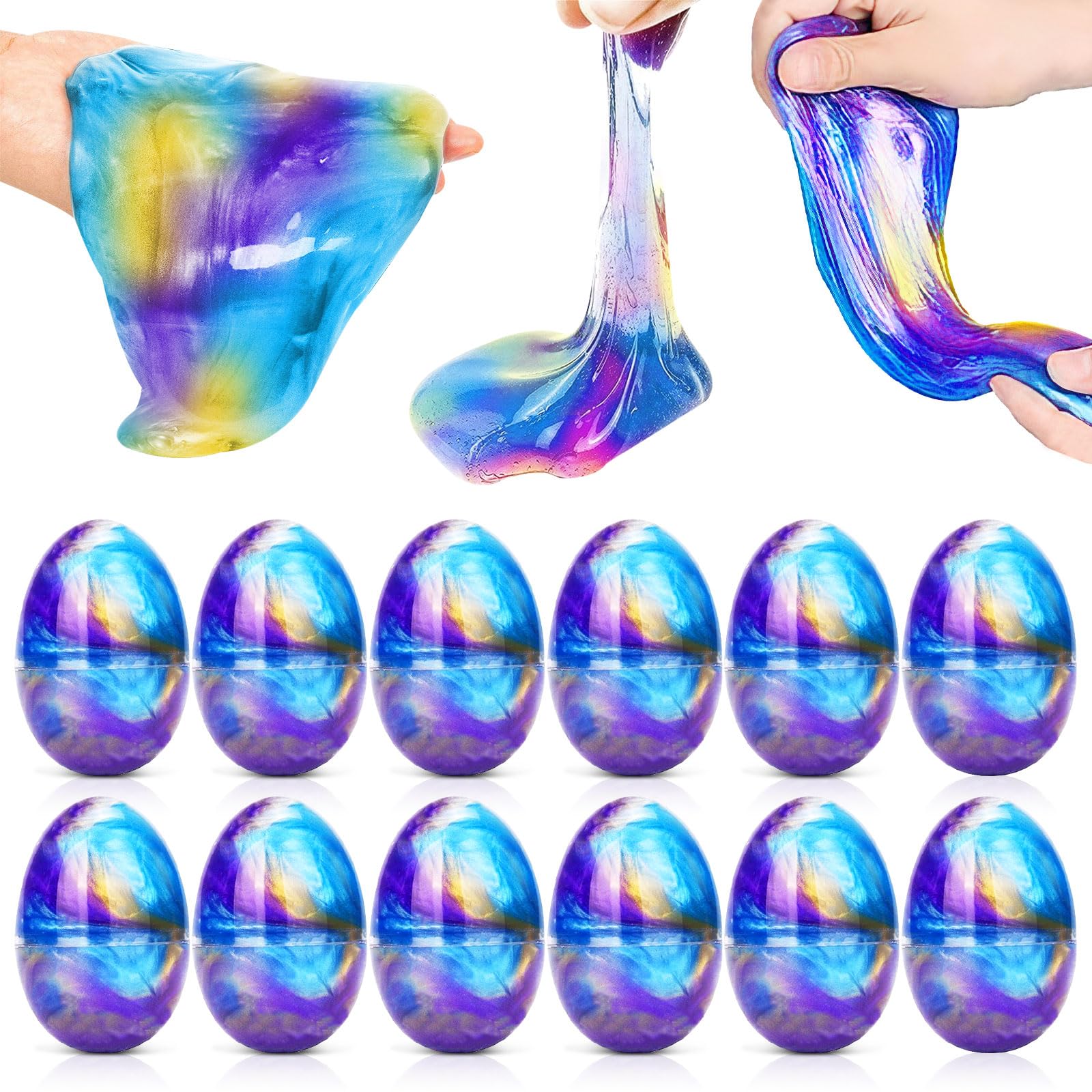 Six galaxy Easter eggs in Easter Basket Stuffers kit
