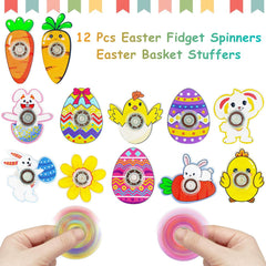 Easter basket stuffers 12 pack fidget spinners