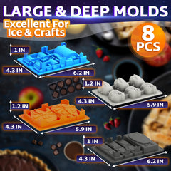 Chocolate gelatin sci-fi molds from the set