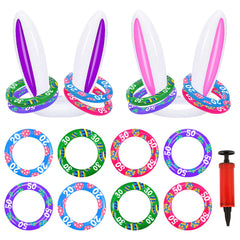Easter Bunny Ear Ring Toss Game 2Pack inflatable bunny ears and rings