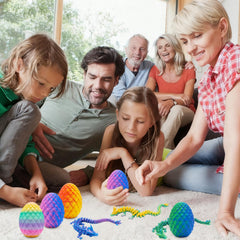 Multi-color dragon eggs for Easter and Christmas decor