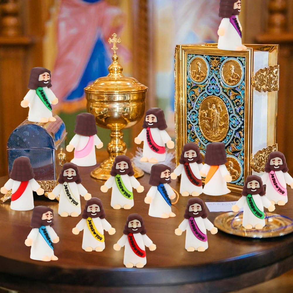 Durable waterproof rubber Jesus figures for tables and shelves