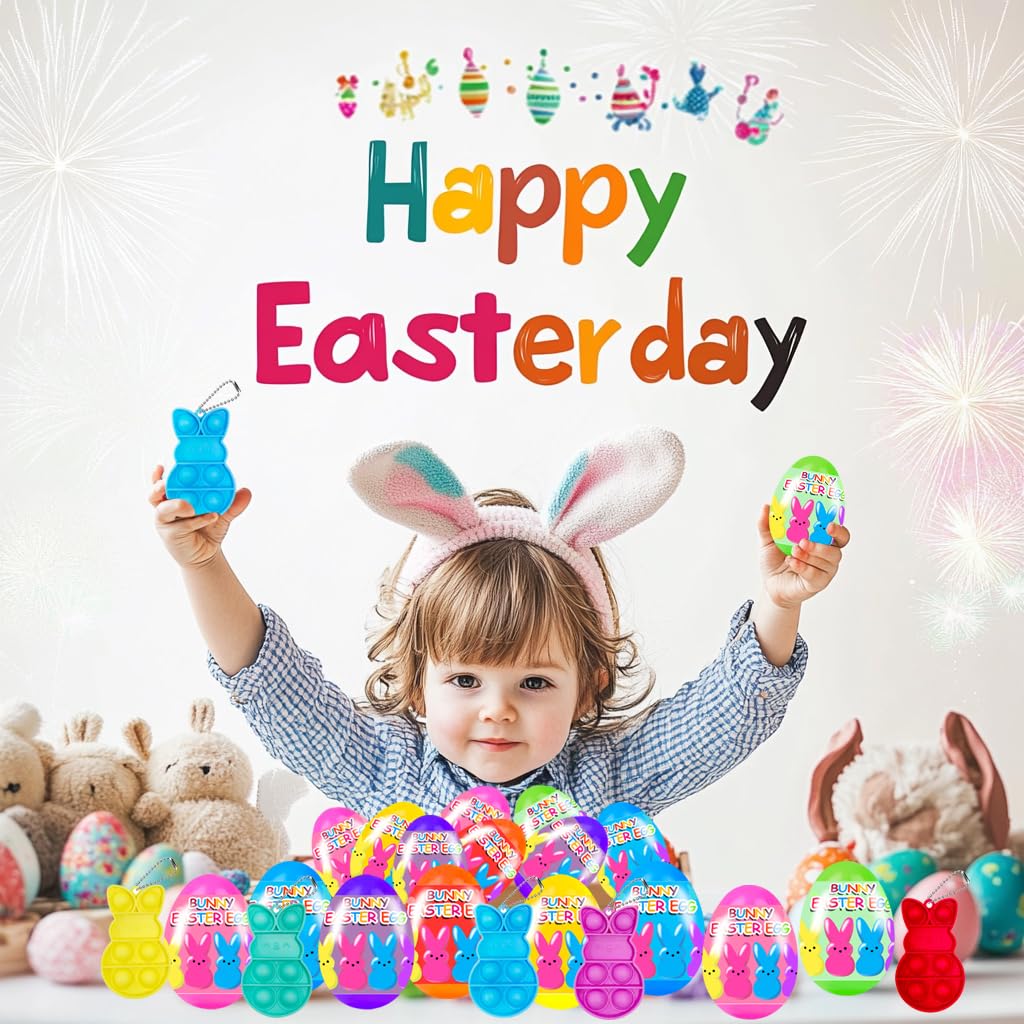 Easter decor eggs featuring bunny motifs for home or garden