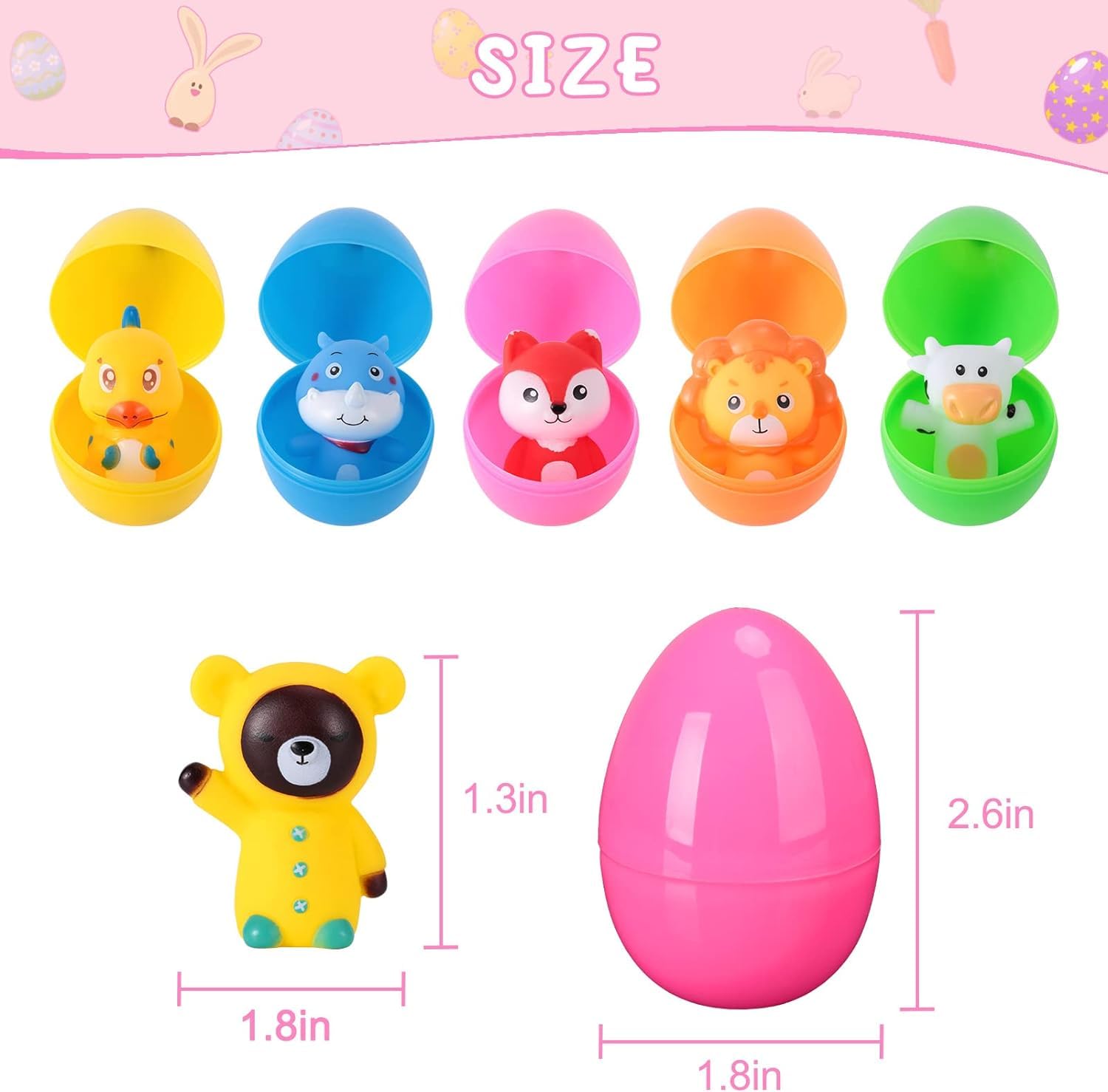 Colorful Easter eggs and finger puppets for storytelling play