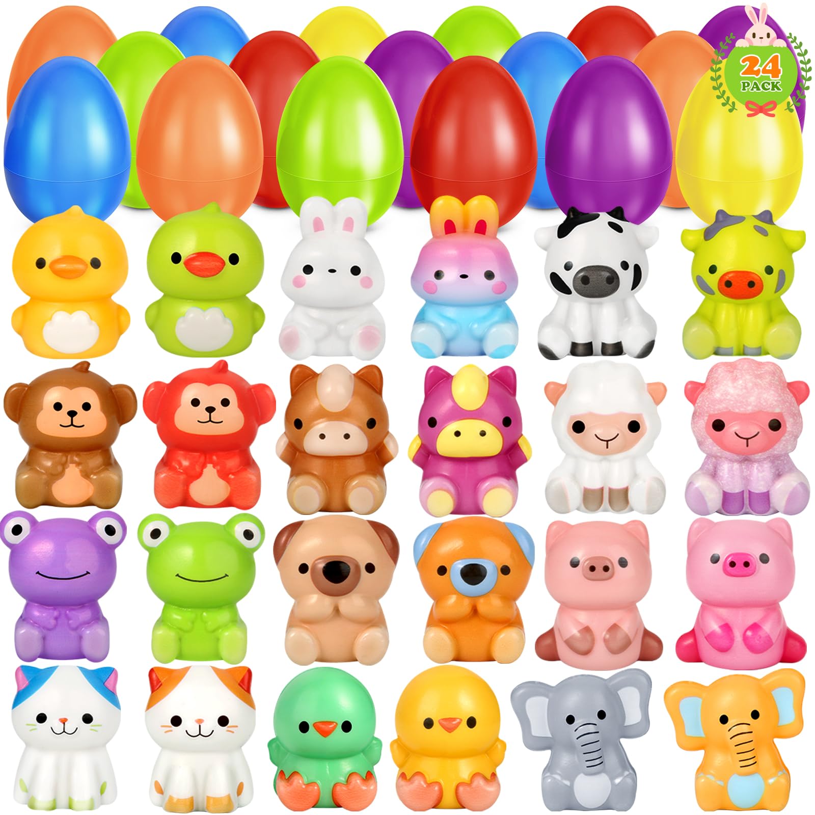 easter eggs 24 pack with animal toys