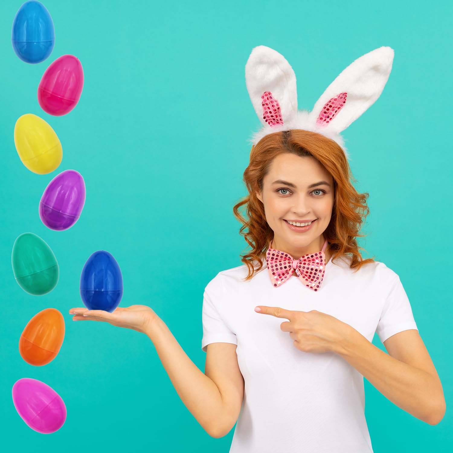 Set of 25 fillable Easter eggs in bright colors