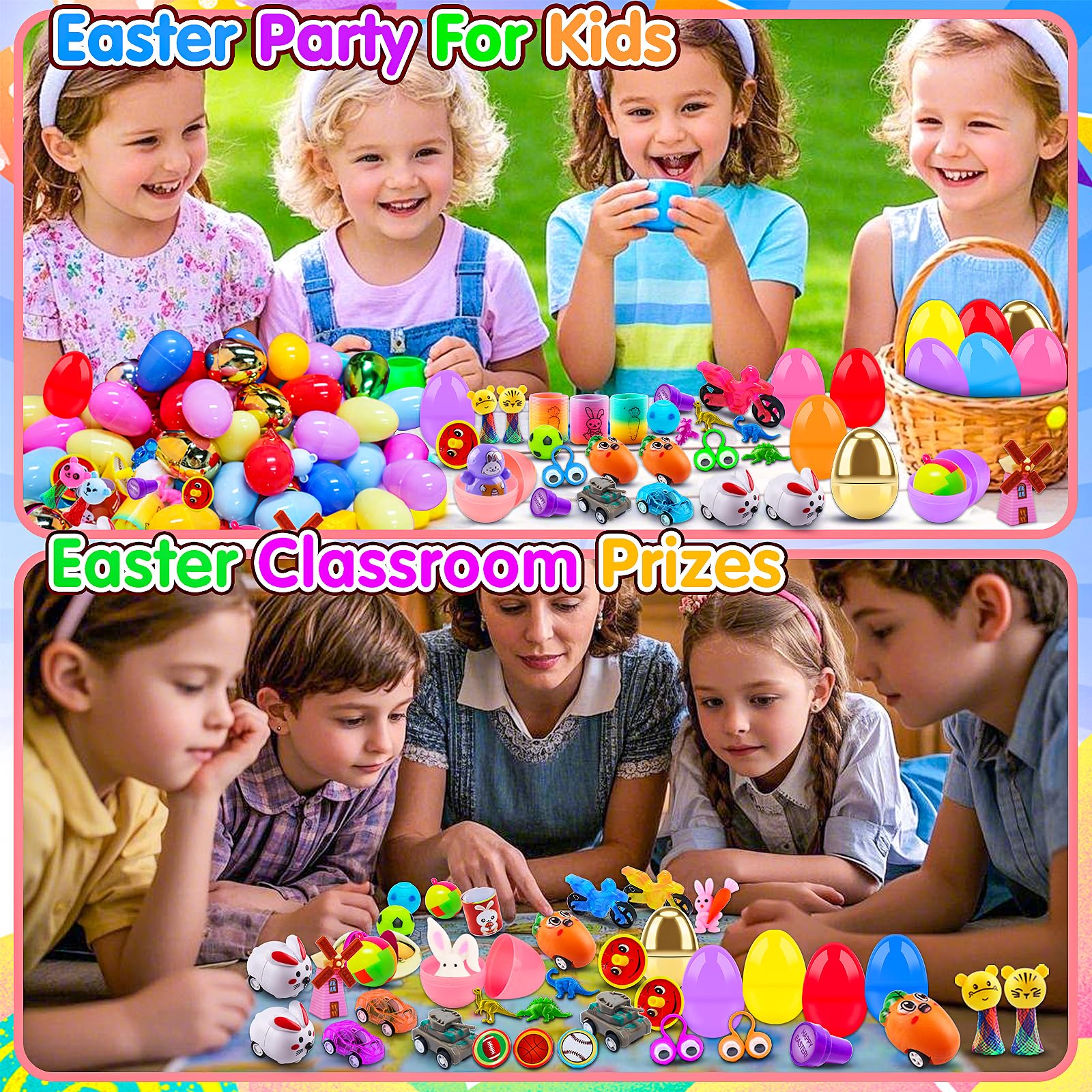 Egg hunt prizes and classroom prizes ready