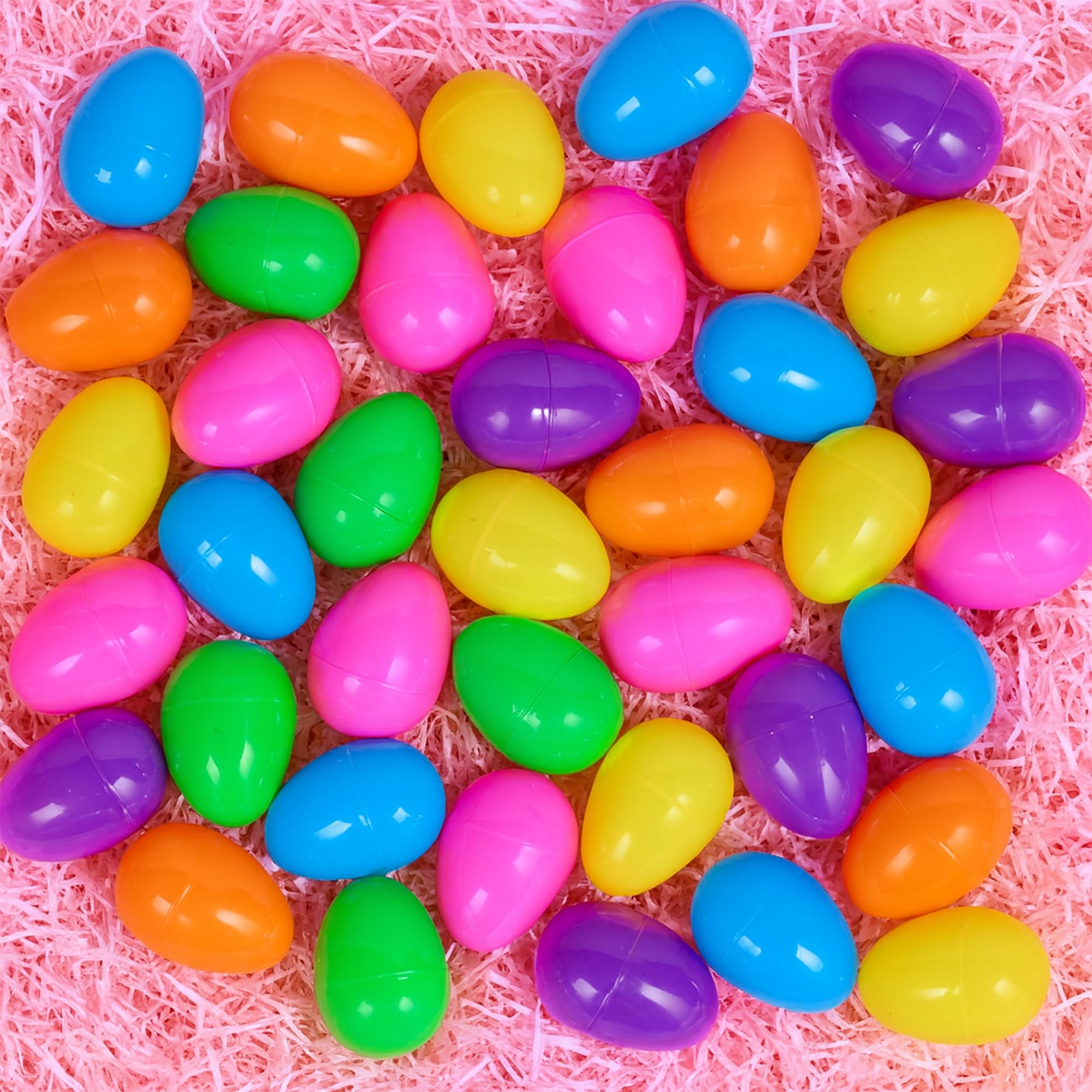 Six color Easter eggs for baskets and crafts