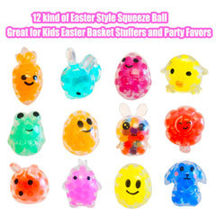 Colorful Easter eggs filled with non-toxic squishy toys