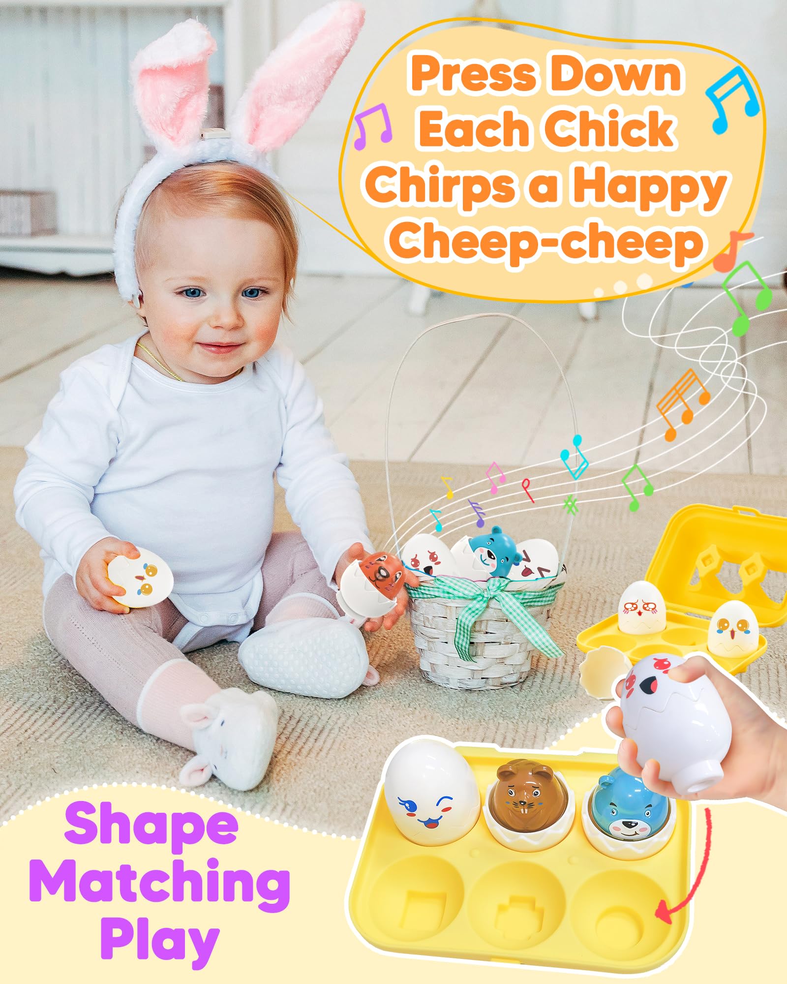Gift idea Easter eggs for toddlers birthday or Easter