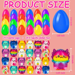 Easter eggs filled with squishy toys for kids