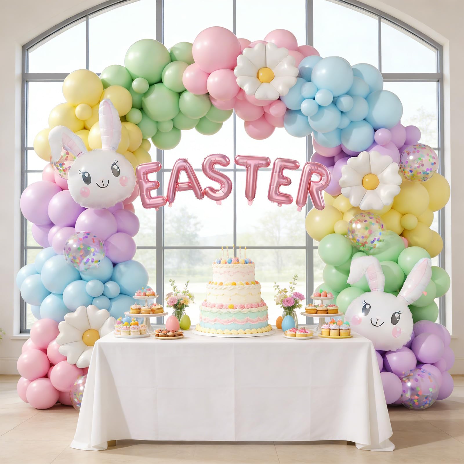 Easter foil balloon 22x30 inches included in kit