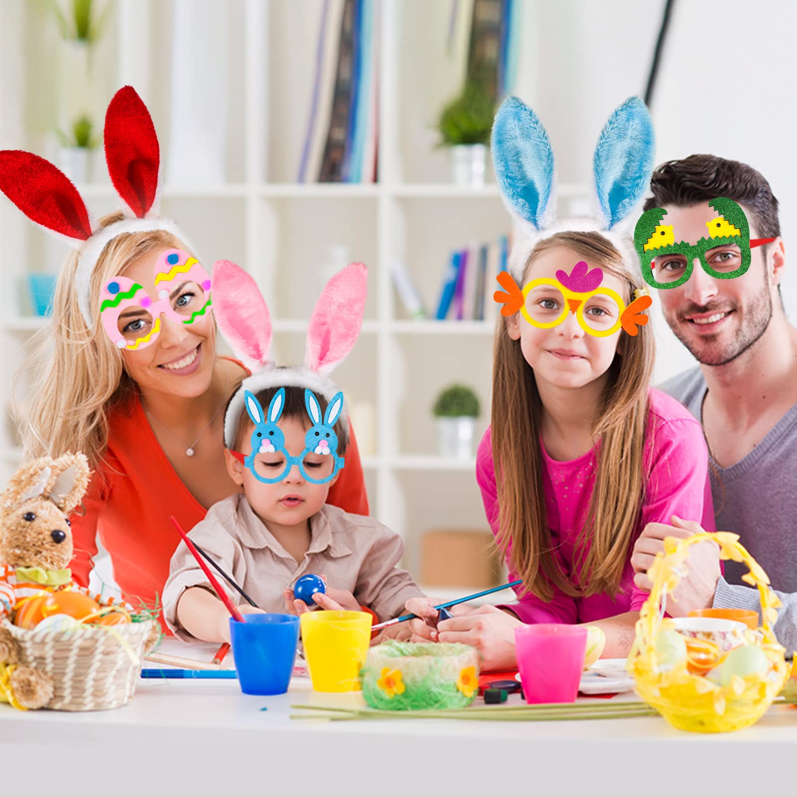Easter glasses frames in six styles for photo booth