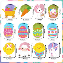 Easter party decorations hanging from banner