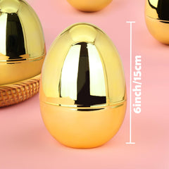 Gold finished jumbo Easter eggs decor for Easter party