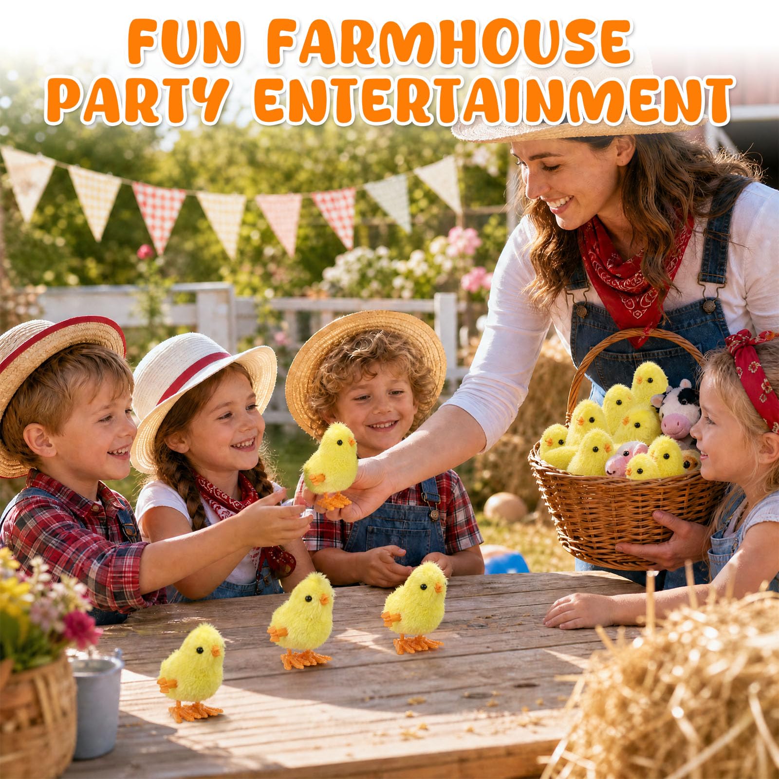Easter basket favor wind up chicks for celebrations
