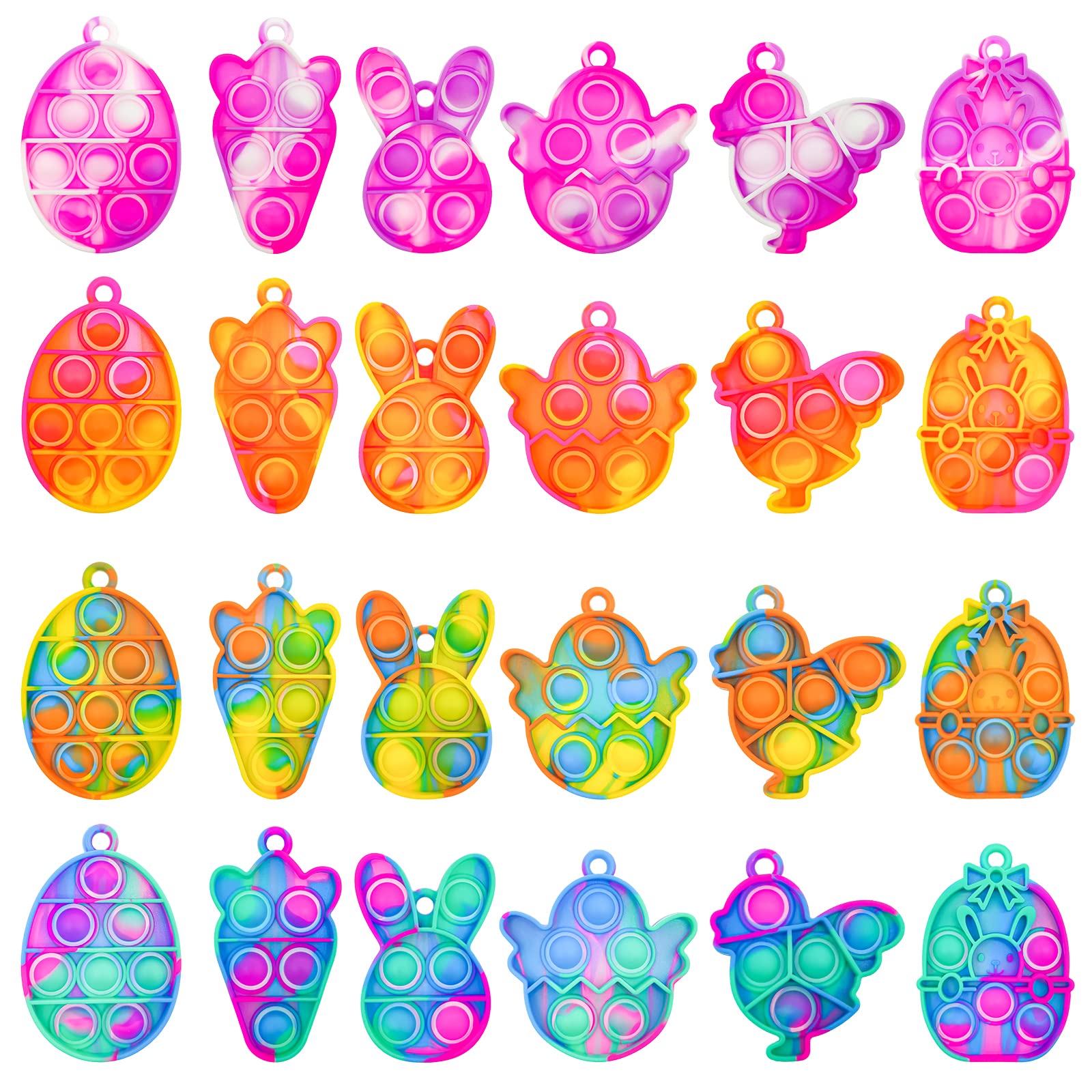 Easter pop fidget toys set 24pcs general image