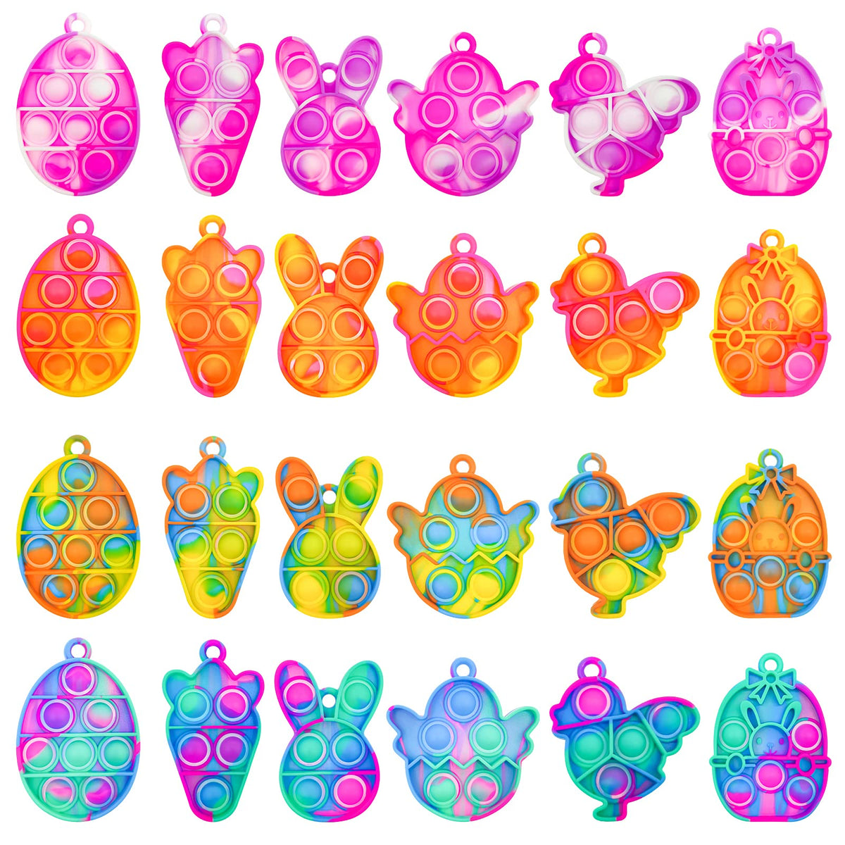 Easter pop fidget toys set 24pcs general image