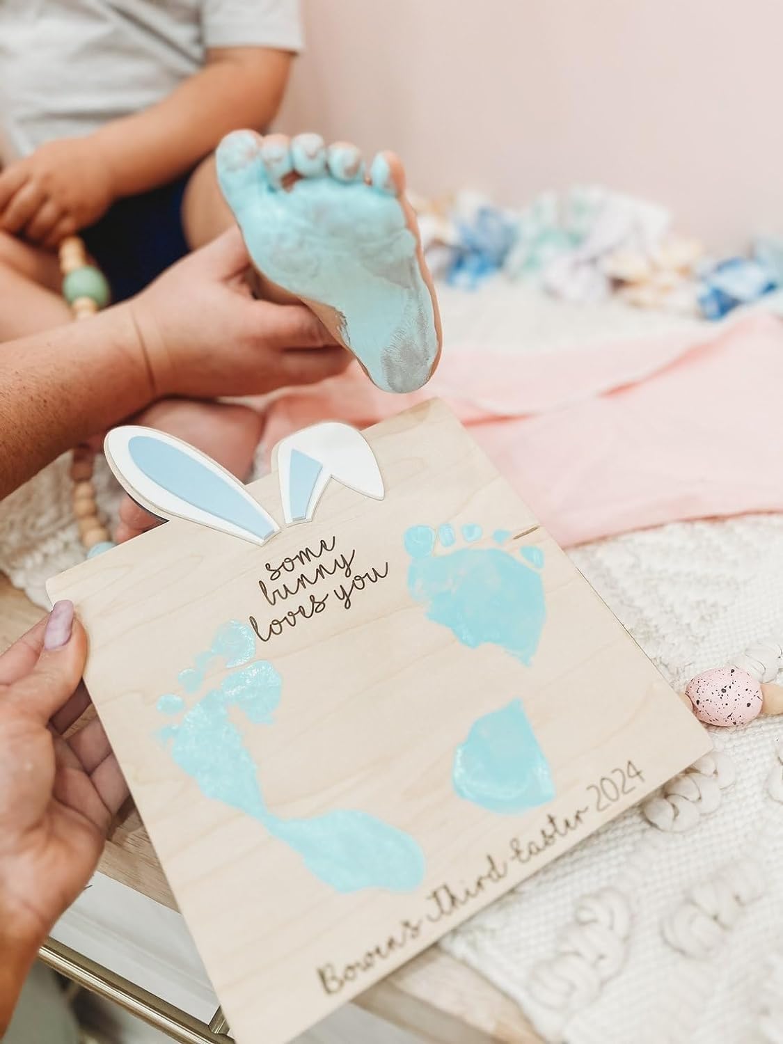 Easter sign for kids DIY image 8x10 with ears