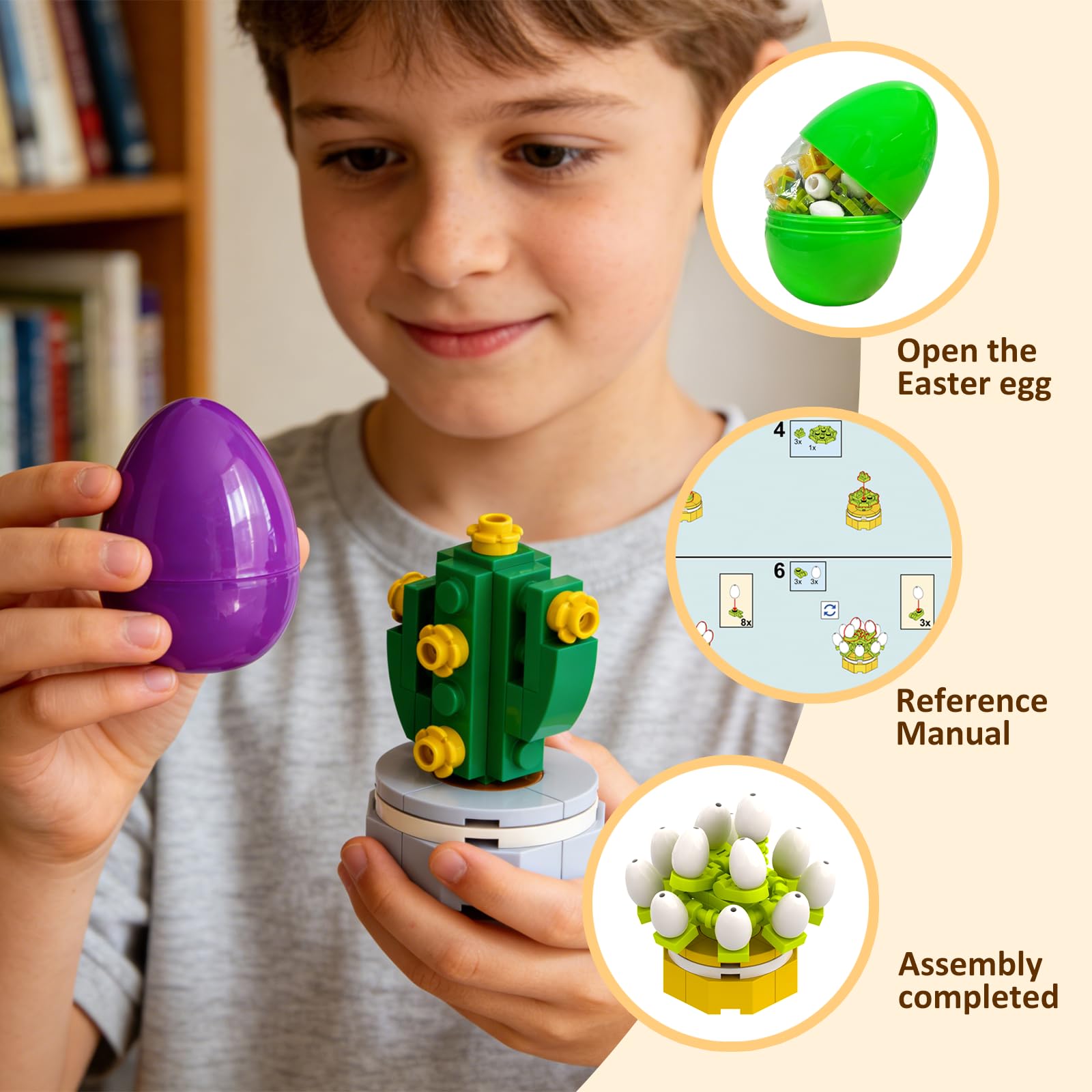 easter theme party favors supplies with building block eggs