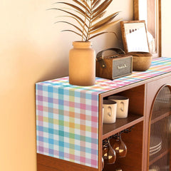 Easter design plaid runner suitable for farmhouse or modern tables