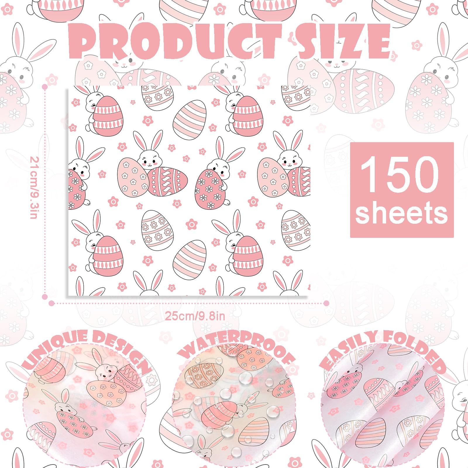 Easter bunny eggs wax paper greaseproof wrapping for sandwiches