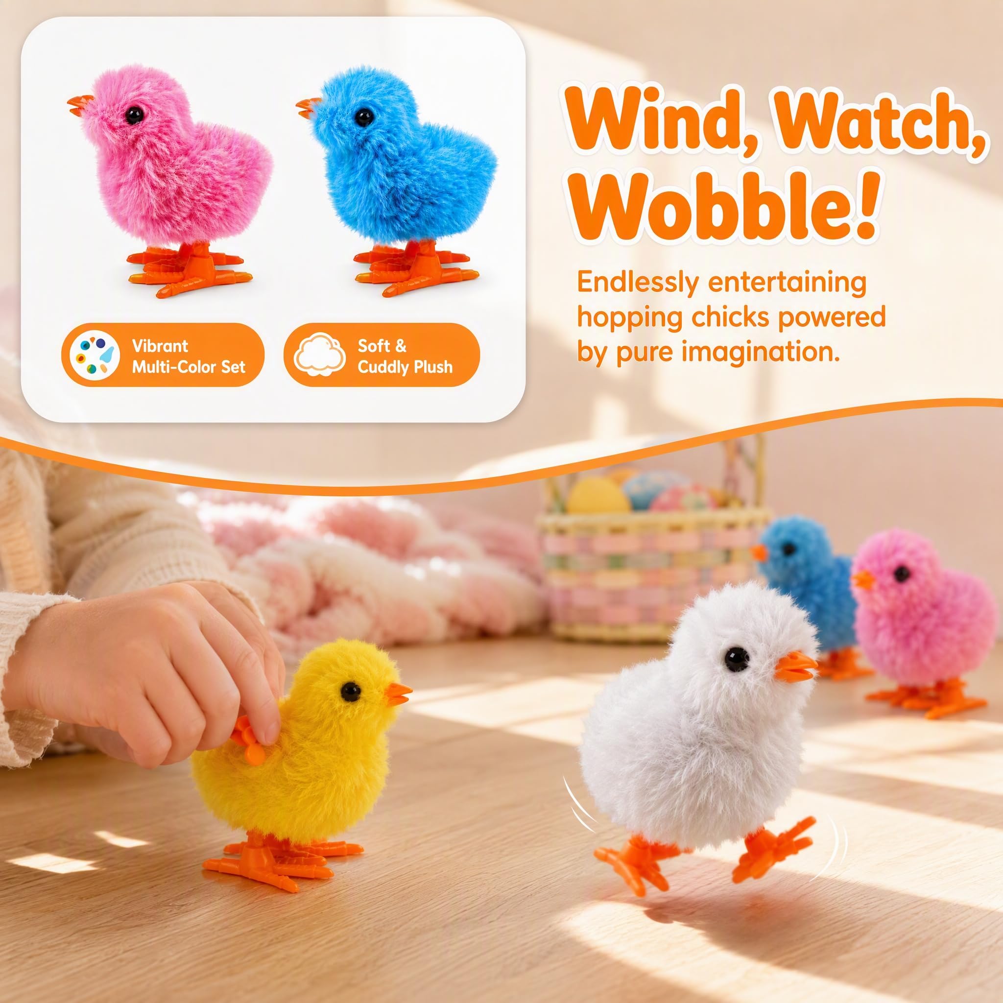 Easter wind-up chick toys set by SAURAWAN
