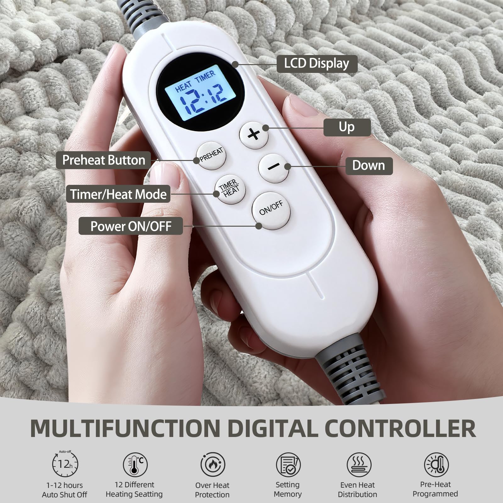 Machine washable Eastsora heated blanket after removing controller