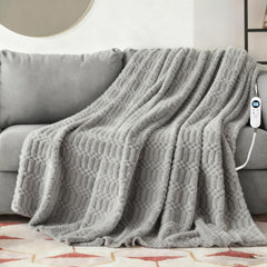 Eastsora heated blanket double-sided flannel fleece close up