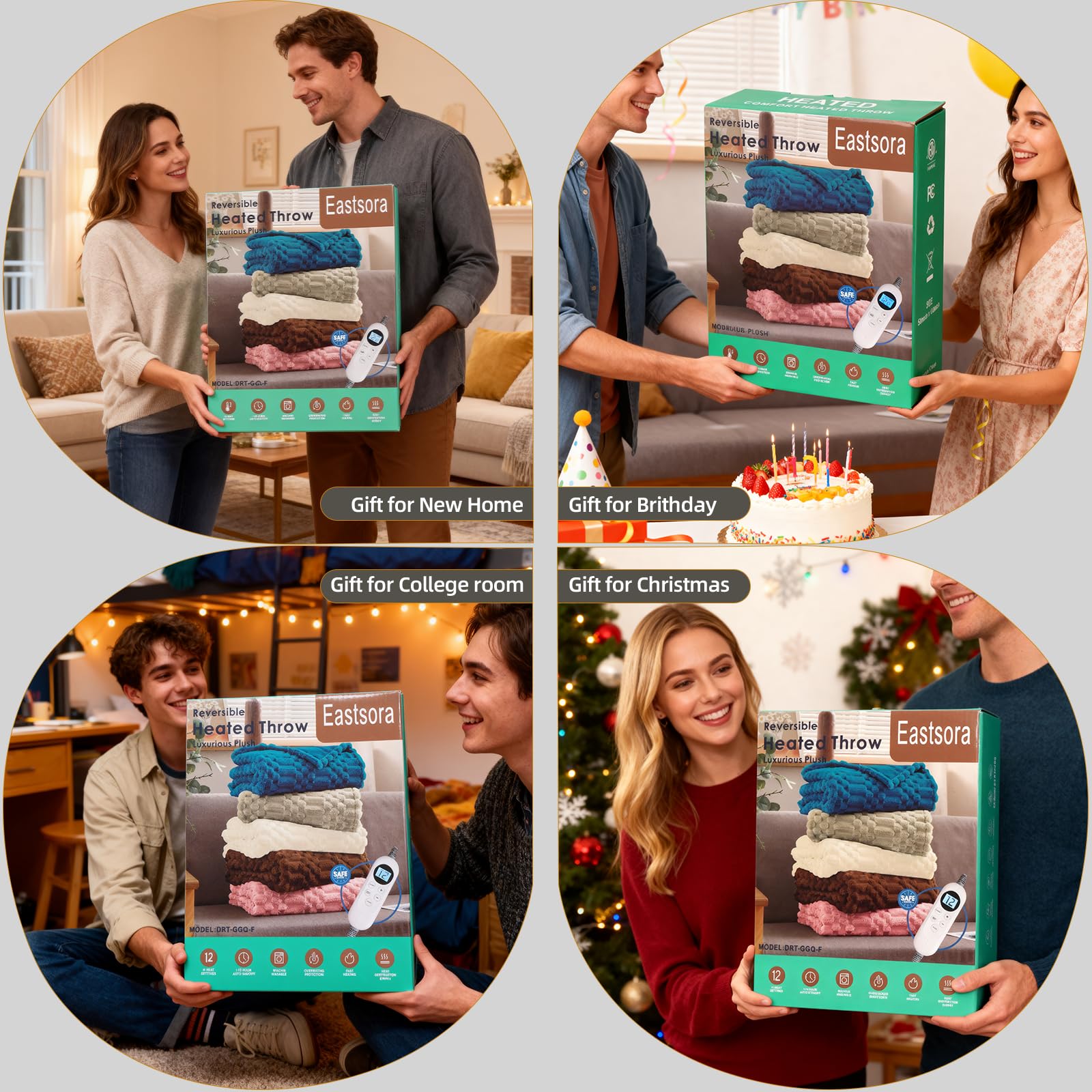 Gift-ready Eastsora heated blanket packaging and presentation