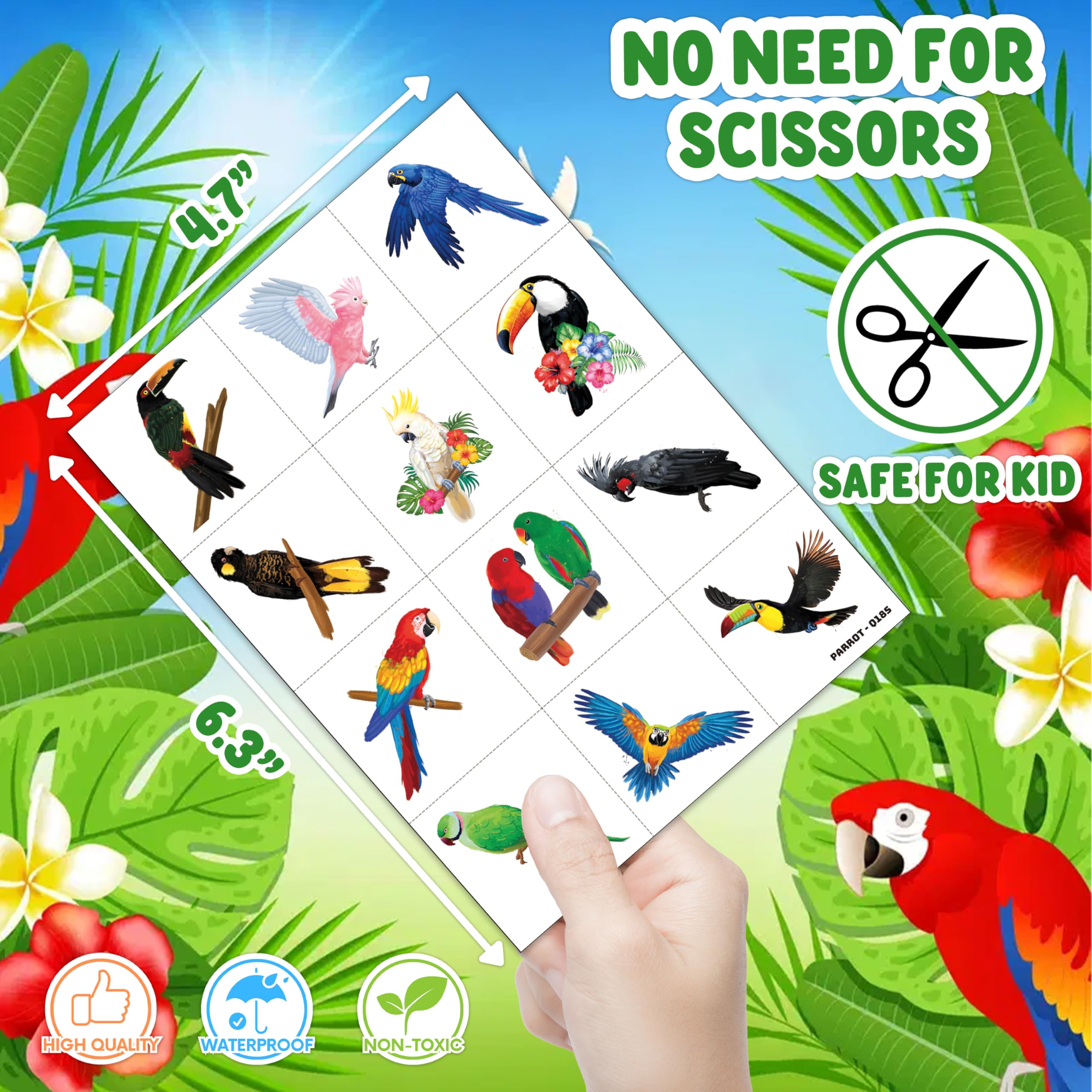 Easy wet-application tattoo process for kids