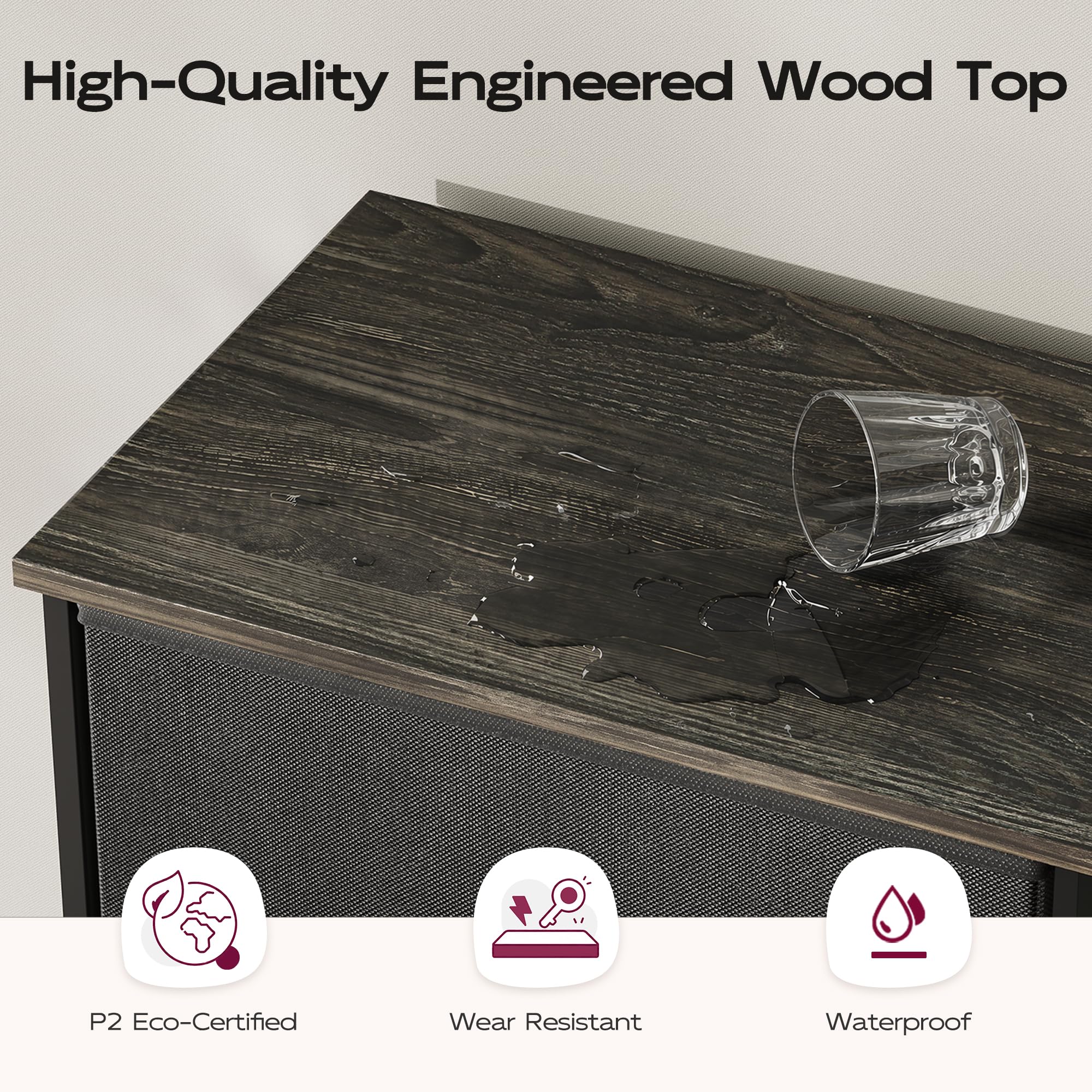 Easy assembly with hardware and instructions for WLIVE dresser