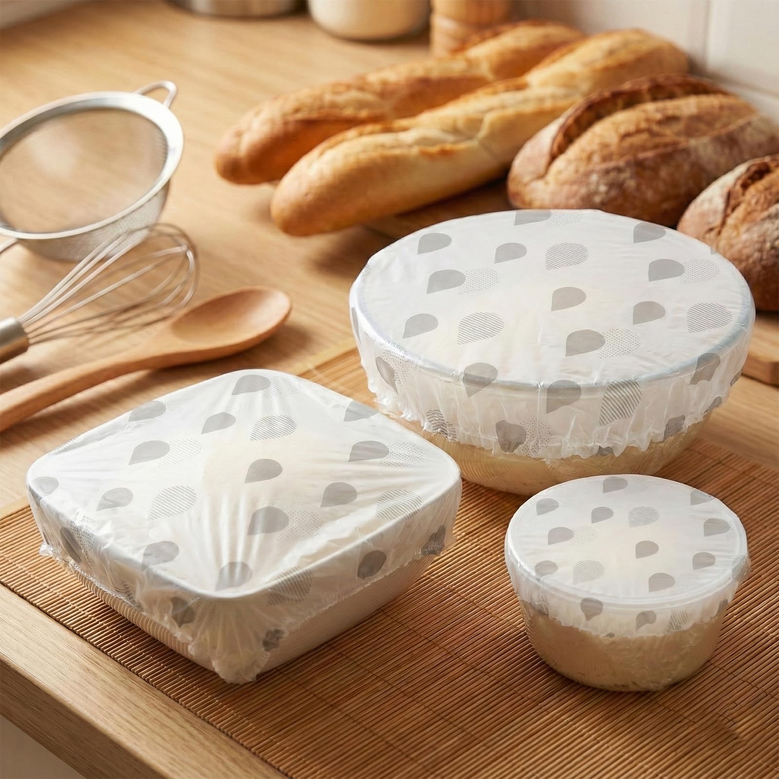 Easy to rinse and air dry bowl covers for kitchen use