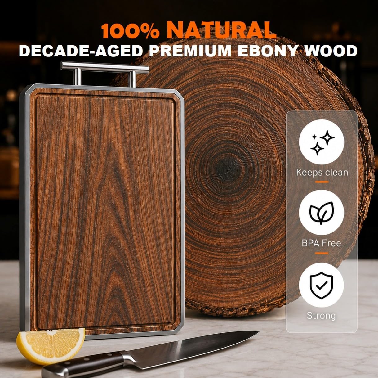 Easy-clean titanium surface cutting board