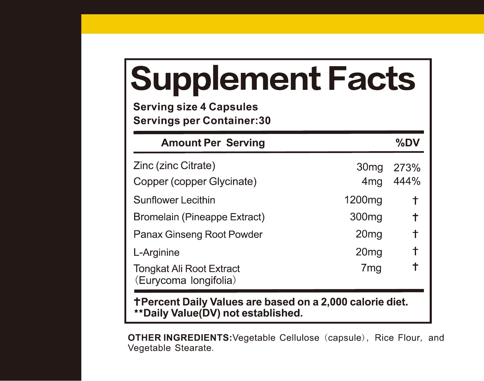 Easy daily supplementation form visible on label