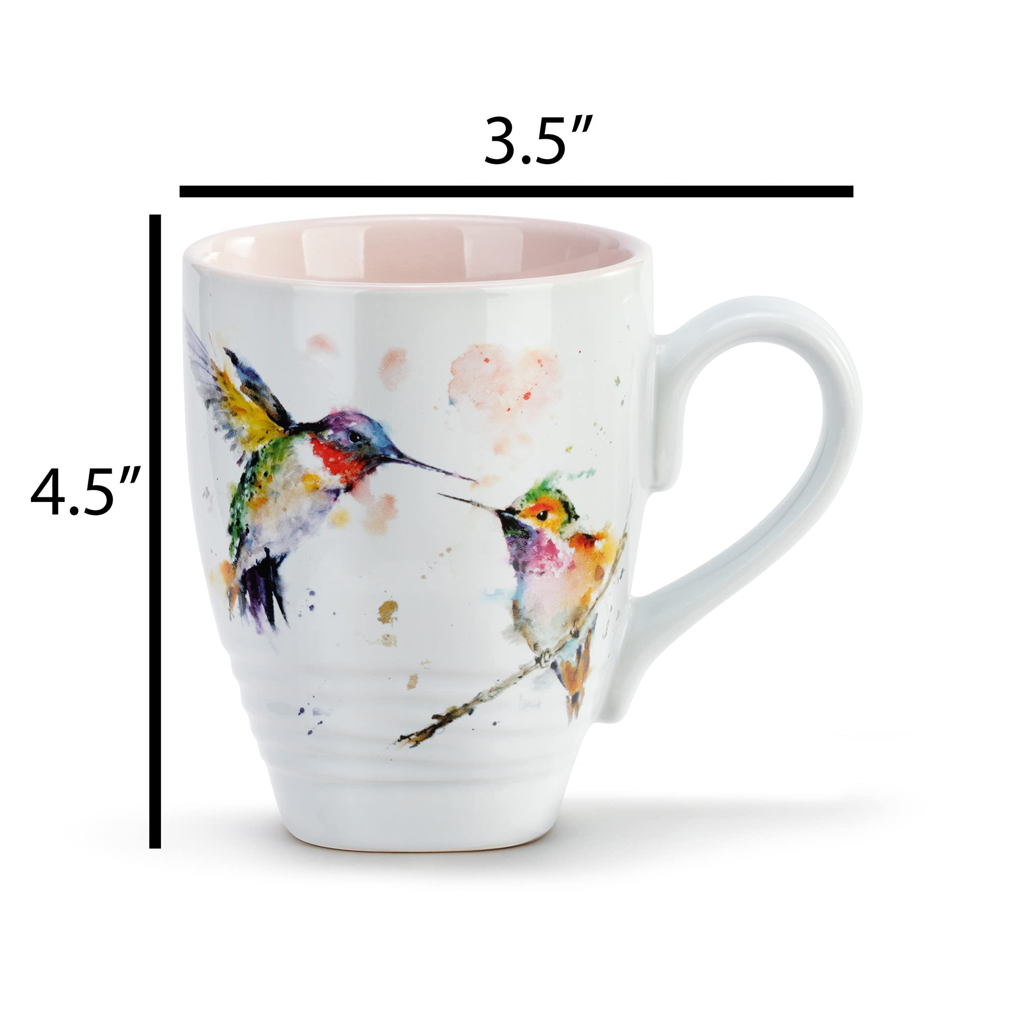 Hummingbird lovebirds design on mug by Dean Crouser