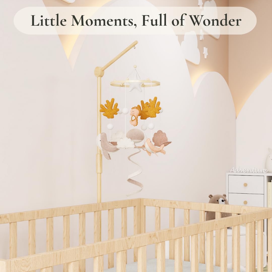 Crib mobile ready to hang from arm or hook