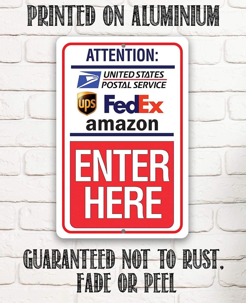 Easy hang delivery sign with screws or foam tape 8x12