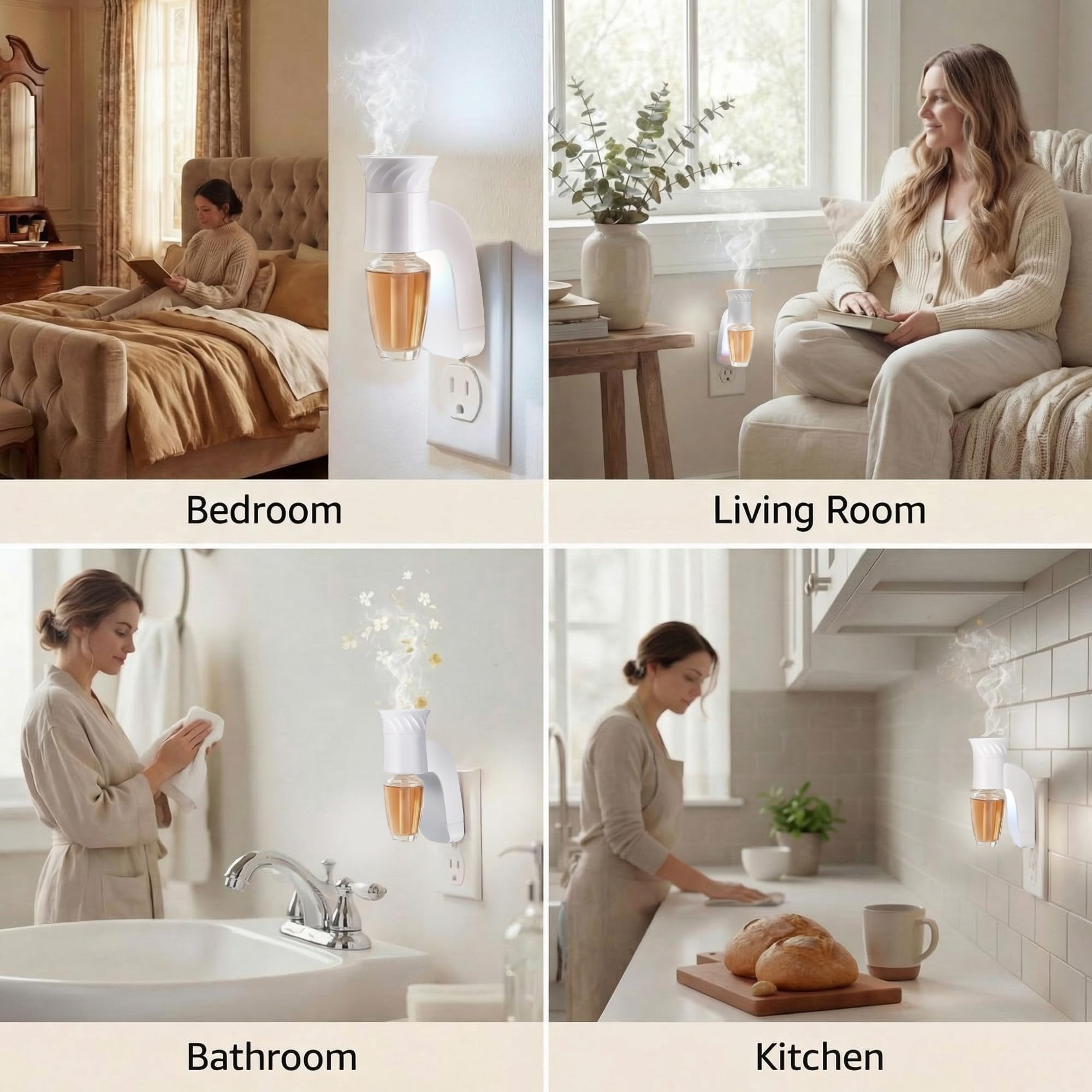 Easy install fragrance plug with refill image