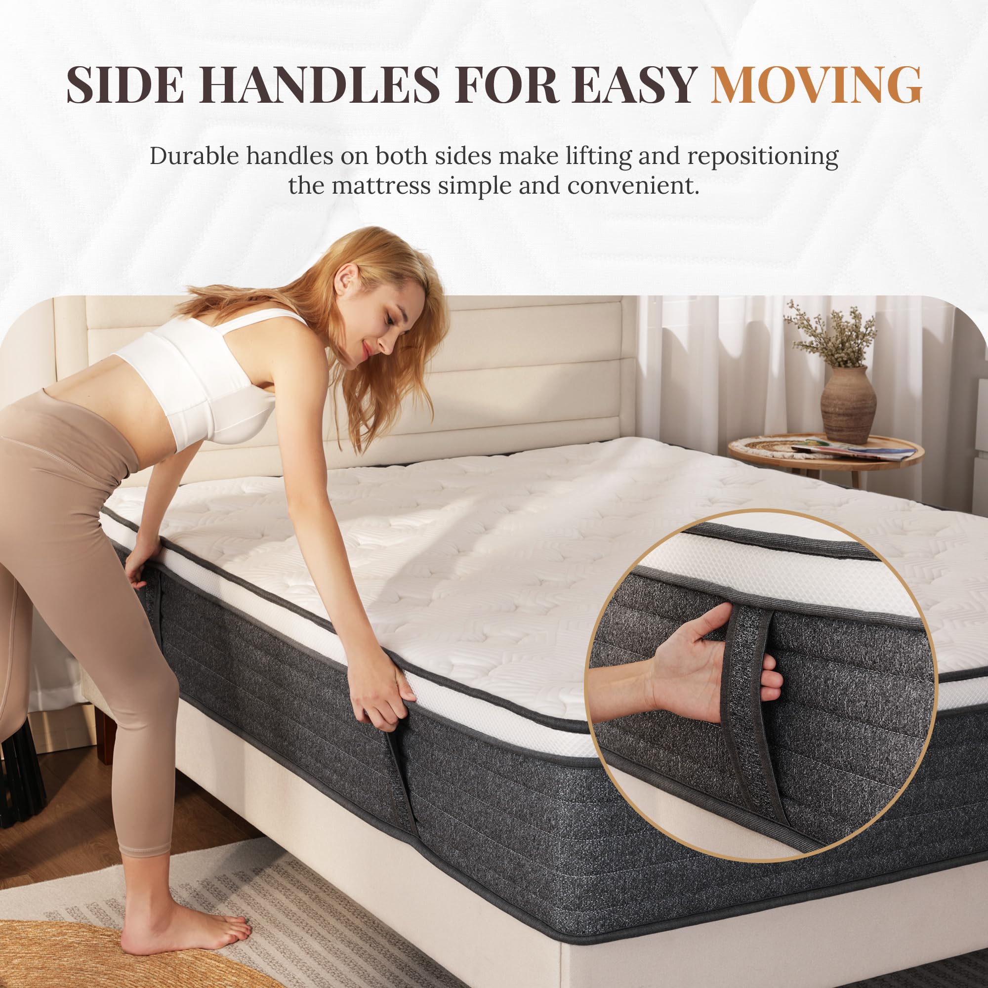 Breathable hybrid design promotes airflow and comfort