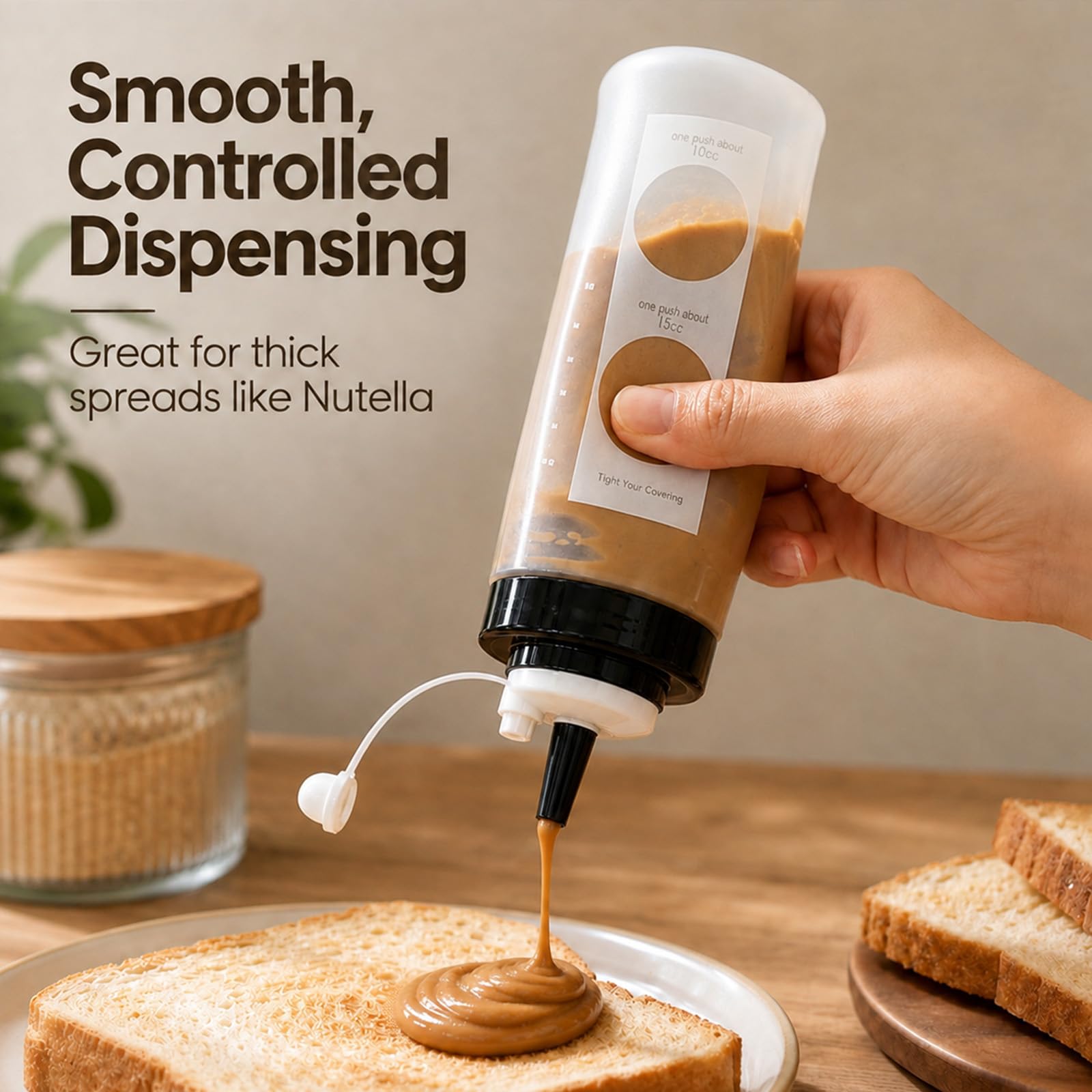 Soft easy-squeeze body with side measurement marks